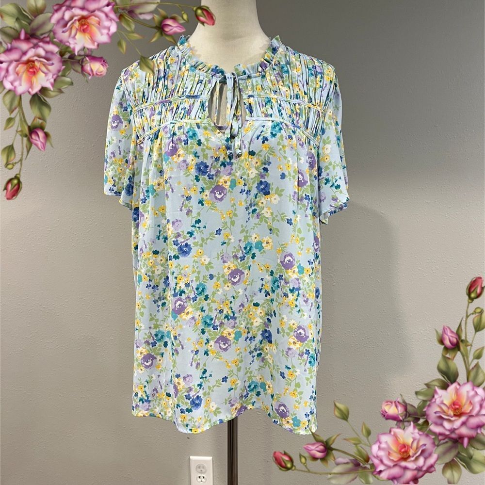 Floral & Ivy‎ short sleeve top size large